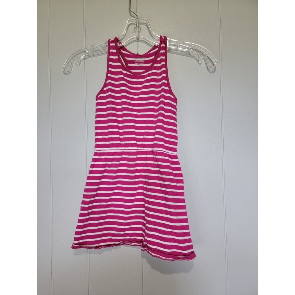 Pink And White‎ Striped Racerback Tank Dress Girl's Small Joe Fresh